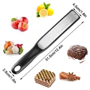 Stainless Steel Lemon Zester Kitchen Cheese and Citrus Grater Non-slip MoVca