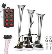 110db Three-Tube Horn Car Horn 12.0V/24V Universal Car Horn Loudspeaker Auto Modification Accessory Car Horns