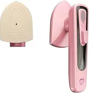 Professional Micro Steam Iron, Portable Mini Travel Iron for Clothes, Mini Handheld Steam Iron for Dry & Wet Ironing (Pink)