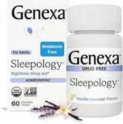 [Genexa] Sleepology | Certified Organic & Non-GMO, Melatonin-Free, Physician Formulated, Homeopathic | Sleep Aid | 60 Tablets