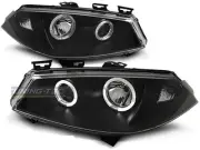Faros delanteros for Renault MEGANE 2 II 02-05 Angel Eyes Black Envío gratis LPR