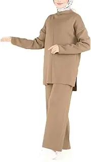 [YK8fass] Casual wide leg pantsuit nm-2704 (One Size，Khaki), Khaki, One size