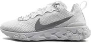 [Nike] React Element 55 Womens Shoes Size 11, Color: Summit White/Metallic Silver