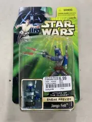 STAR WARS Jango Fett Attack of the Clones Sneak Preview Action Figure 2001 J39