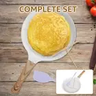 Crepe Pan with Wood Handle Nonstick Tortilla Pan Pancake Griddle Pan veuhe