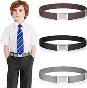 [wlertcop] 3 Pieces Kids Belt Stretchy Belt, Kids Elastic Belt for Boys and Girls Adjustable Stretch Belt for Toddler, Kids, Children, Kids Boys Adjustable Stretch Belt for Kids (Multiple Colour)