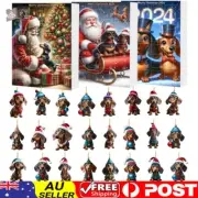 2024 Christmas Advent Calendars Cute Dachshund Toys Dachshund Advent Calendars