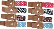 [OATIPHO] 2sets Boys Girls Boys and Girls Belts Elastic Waist Belts Comfortable Elastic Belt for Jeans Pants Dresses 4pcs*2