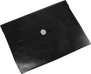 MAGICLULU Large Capacity Leather Portfolio Folder A4 Easy to Carry Document File Bag for Travel Office
