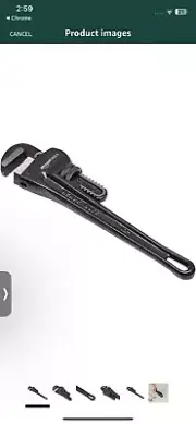 Amazon Basics Heavy Duty Adjustable Straight Pipe Wrench
