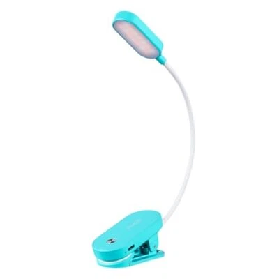 Rechargeable Book Light, 14 LEDs Eye Care Clip On Amber Reading Light for