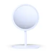 SOGA 26cm Round White LED Vanity Mirror – Tricolor Light & USB Power