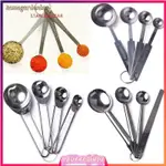 4PS STAINLESS MEASURING CUP SPOON SET BAKING SCOOP TEASPOON