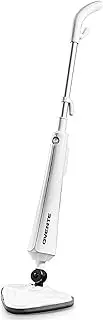 Ovente Heavy Duty Electric Steam Mop, Tile Cleaner Steamer, Hard Wood Floor Cleaning with two Microfiber Pads, Rotating Head, Refillable Water Tank, Great for Sanitizing Surfaces, White ST405W