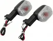 LED Indicator Blinkers Amber Lamp Accessories Front/Rear Turn Signal Indicator For YA&MA&HA for BW&S 50 125 Zu&ma 50 FX 125 R Zu&ma X BeeWee(Rear (Clear))
