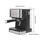 JY (US Plug 110V)Semi Automatic Compact Coffee Machine 20 Bar Coffer Maker With