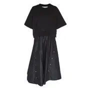 [3.1 Phillip Lim] Short Sleeve French Terry Combo Dress