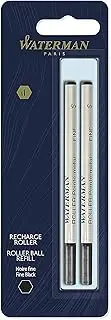 [WATERMAN] Rollerball Pen Refill | Fine Point | Black Ink | 2 Count