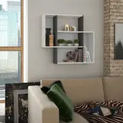 Mito Wall Hanging Shelf,Wall Bookcase Shelf, Wall Shelf, 4 Tiers Wall Rack Unit