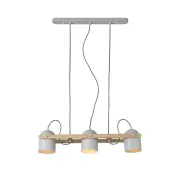 Auden Industrial 3-Lights Hanging Pendant Light Lamp Metal Shade White