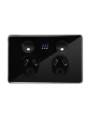 Powermesh Double GPO in Black