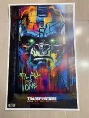 2023 TRANSFORMERS RISE OF THE BEASTS EXCLUSIVE AMC MOVIE POSTER 17x11 OPTIMUS