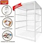 Anko White 4 Wire Drawer Unit Metal Baskets Rack Tower Cabinet Storage Laundry