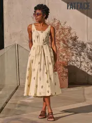 FatFace Maria Ivory Plants Midi Dress (AK9443) | $159