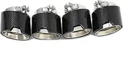 4pcs/lot Car Exhaust Tip Compatible For BMW X3M X4M F97 F98 Carbon Fiber Exhaust Tip Direct Plug Muffler Tip Nozzle TailTip(Matte)