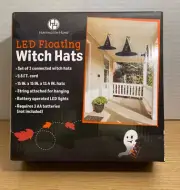 Huntington Home Aldi LED Floating Witch Hats Halloween Spooky Set 3 Retired NEW