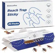 Roach Sticky Traps Indoor 20 Pack | Cockroach Killer with Sticky Odorless Glue | Pet Safe & Non-Toxic Pest Control for Bugs, Spiders, Crickets | Effective Indoor Traps for Home, Kitchen, Bathroom
