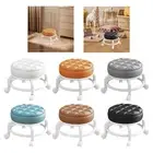 Low Roller Seat Stool Low Noise Pulley Low Stool for Office Home Barber Shop