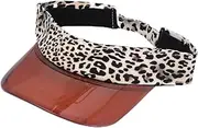 [BESTYASH] Leopard Print Cap Running Visor Fashionable Cap Hat Leopard Pattern Cap Stylish Cap Visor Visors Glowing Snapback Cap Pub Bonnet for Men Outdoor Cap Yellow Cotton