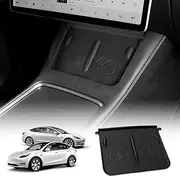 X-CAR Center Console Wireless Charger TPE Mat for Tesla Model 3 2017-2023 and Model Y 2022-2025 Anti-Slip Protective Pad Accessories