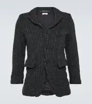 [Comme des Garcons Homme Deux] Comme des Garçons Homme Deux Pinstripe wool tweed blazer AU 87 black