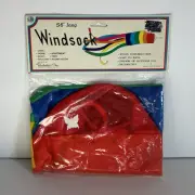 Vintage 56” Rainbow Windsock New In Package