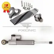 FXCNC Bracket Kit Steering Damper Stabilizer Fit HONDA CBR600RR 2007-2016 Silver