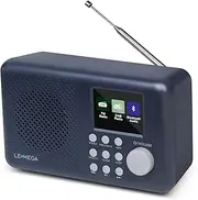 DAB Radio with Colour Display, DAB+ Portable Bluetooth Radio, Digital Radios with Power Connection, FM Radio, 80 Memory Slots, Headphone Jack, Kitchen Radio, Alarm Clock Radio, LEMEGA DR3P Dark Grey