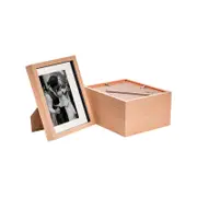 Nicola Spring Shadow Box Frames - 8 x 10" with 5 x 7" Mount - Light Wood - Pack of 5