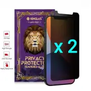 2x Kinglas Privacy Screen Tempered Glass iPhone X XR 11 12 13 14 15 Pro Plus Max
