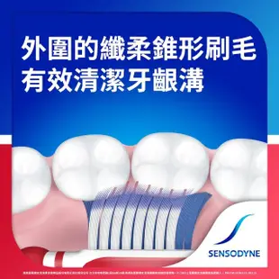 【SENSODYNE 舒酸定】抗敏護齦軟毛/抗敏修復超軟毛牙刷 3入(顏色隨機)