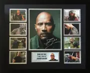 THE ROCK DWAYNE JOHNSON SIGNED LIMITED EDITION FRAMED MEMORABILIA