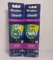 Oral-B Cross Action Replacement Brush Heads Refill Black Pack of 3x2 = 6 Brush