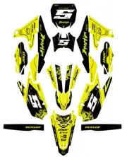Graphics for 2018-2022 Yamaha YZ 450F YZ450F Decals Yellow Night City Custom