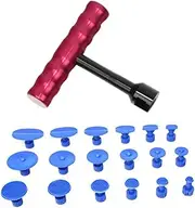 Anneome 1Set Dent Puller Kit Paintless Dent Remover with T Bar Suction Cups for Auto Body Repair DIY Dent Removal Tool for Hail Damage Car Dents for Family Friends