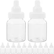 ABOOFAN 12pcs Baby Shower Party Favors Mini Plastic Baby Bottles Candy Box Small Candy Jars for Boys Girls Birthday Party Games Decorations