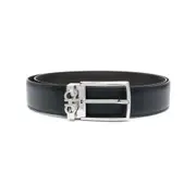 [Ferragamo] Ferragamo Logo Buckle Belt 115 CM BLACK/BROWN