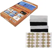 Canfon Undercover with 40 Stickies and 40 Fabric Discs for Hiding Lavalier Microphones and Reduce Wind Noise, 20 of Each Black/White