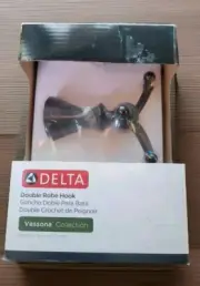 Delta Vessona Collection Double Robe Hook in Venetian Bronze NIB Unopened