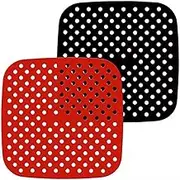 Zingtsing 2PACK-BPA Free Food Grade Air Fryer Liners Reusable Silicone Liners for Air Fryer Antiskid Silicone Pads Air Fryer Accessories (8.5 inches)